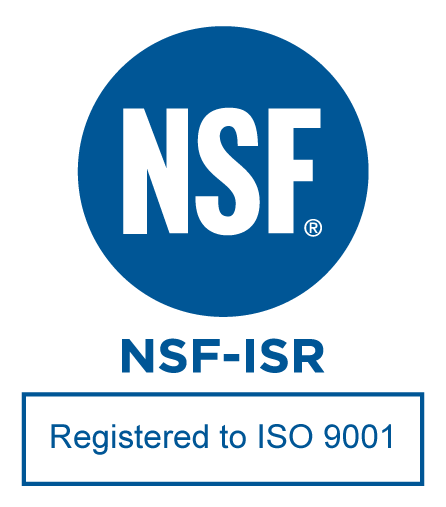 NSF-ISR 9001:2015 Certified